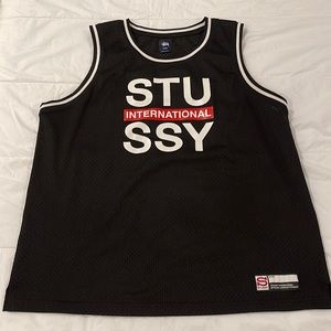 Stussy XXL Mens Black Mesh Tank Top, like new!